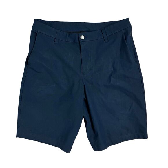Lululemon Shorts Men 31 Blue Commission Relaxed Warpstreme ABC Chino *READ* - Picture 1 of 6